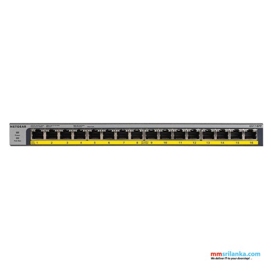 NETGEAR 16-Port Gigabit Ethernet High-Power Unmanaged PoE+ Switch